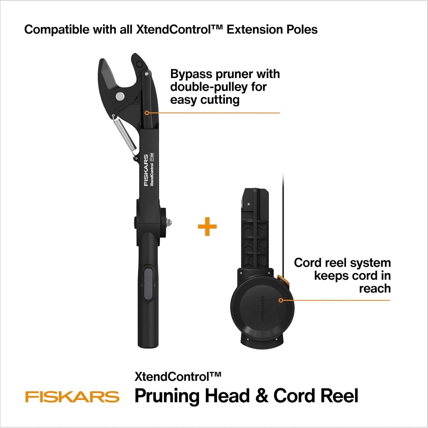 Fiskars XtendControl with Linear Double-Pulley Pruning Head and Cord