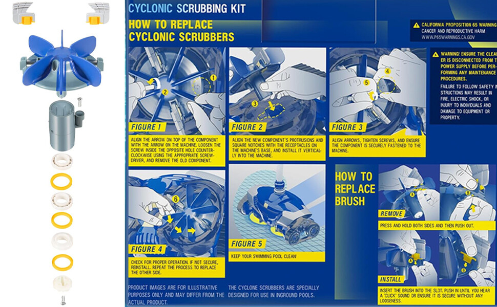 Cyclonic Scrubbing Kit R0714300 For ZODIAC Robotic Pool Cleaner MX8 & MX8 Elite