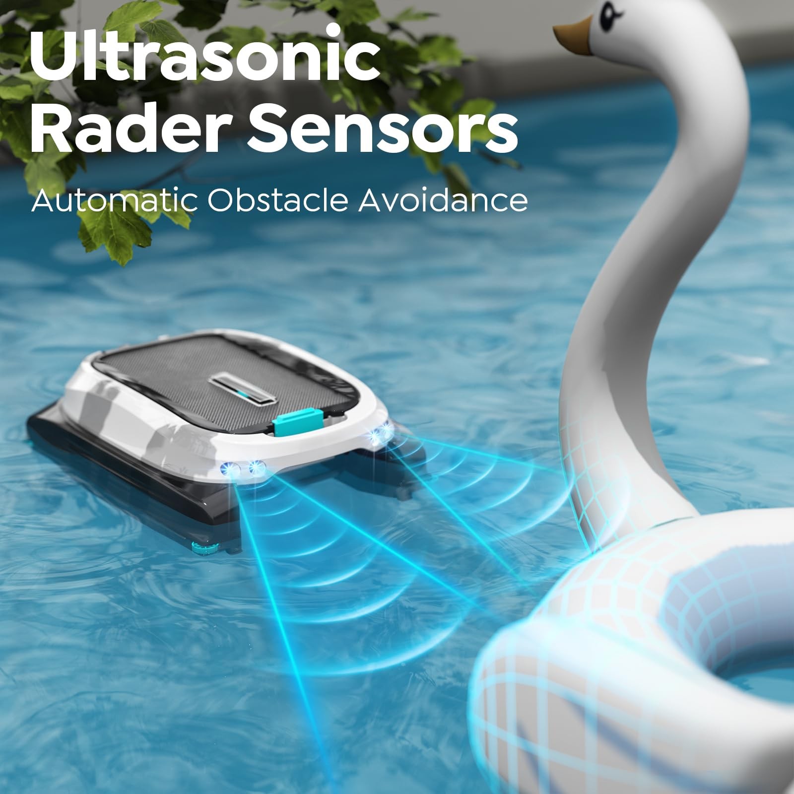Pleco SK01 Solar Powered Pool Skimmer Robot with APP, Auto Surface Cleaning, …