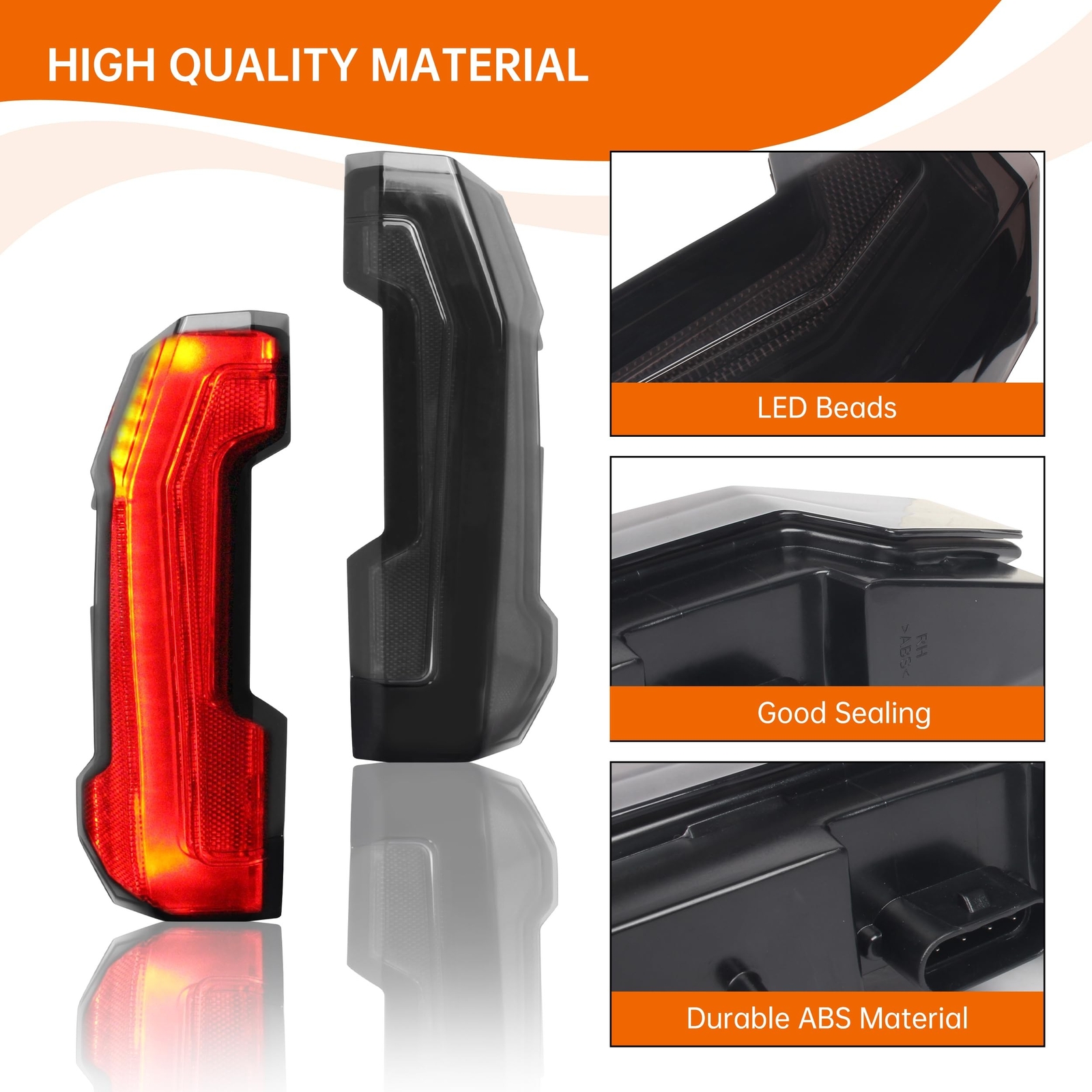 LED Taillights Compatible with 2024+ Polaris Xpedition Accessories Smoked Bla…