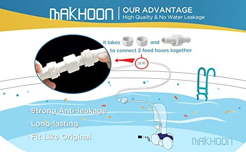 MAKHOON Upgraded Pool Cleaner Hose Ball Bearing Swivel D20 Replacement Parts …