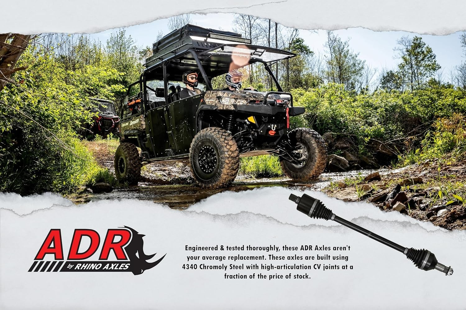 ADR Front Axle Compatible with Polaris RZR Models (2014-2023) | Stronger Than
