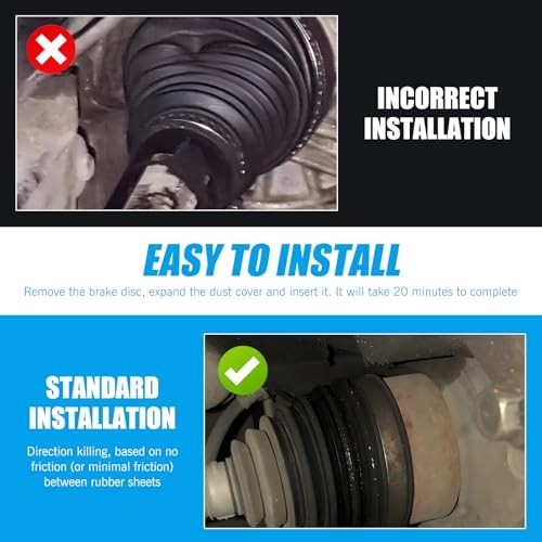 2 PCS CV Axle Boot, Leak Proof Wear Resistant Bushing, No-opening External