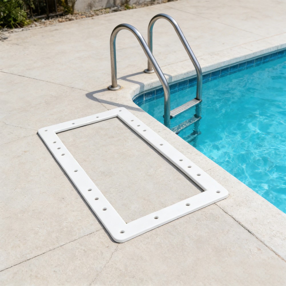 Swimming Pool Skimmer Rubber Pad Ground Gasket Wide Mouth Parts above