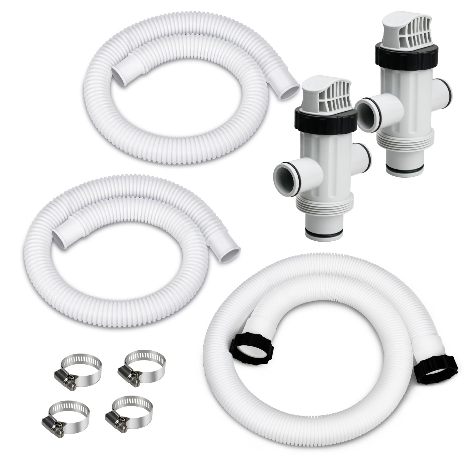 Pool Hoses for Intex Above Ground and Pump, 59 inches, Gray