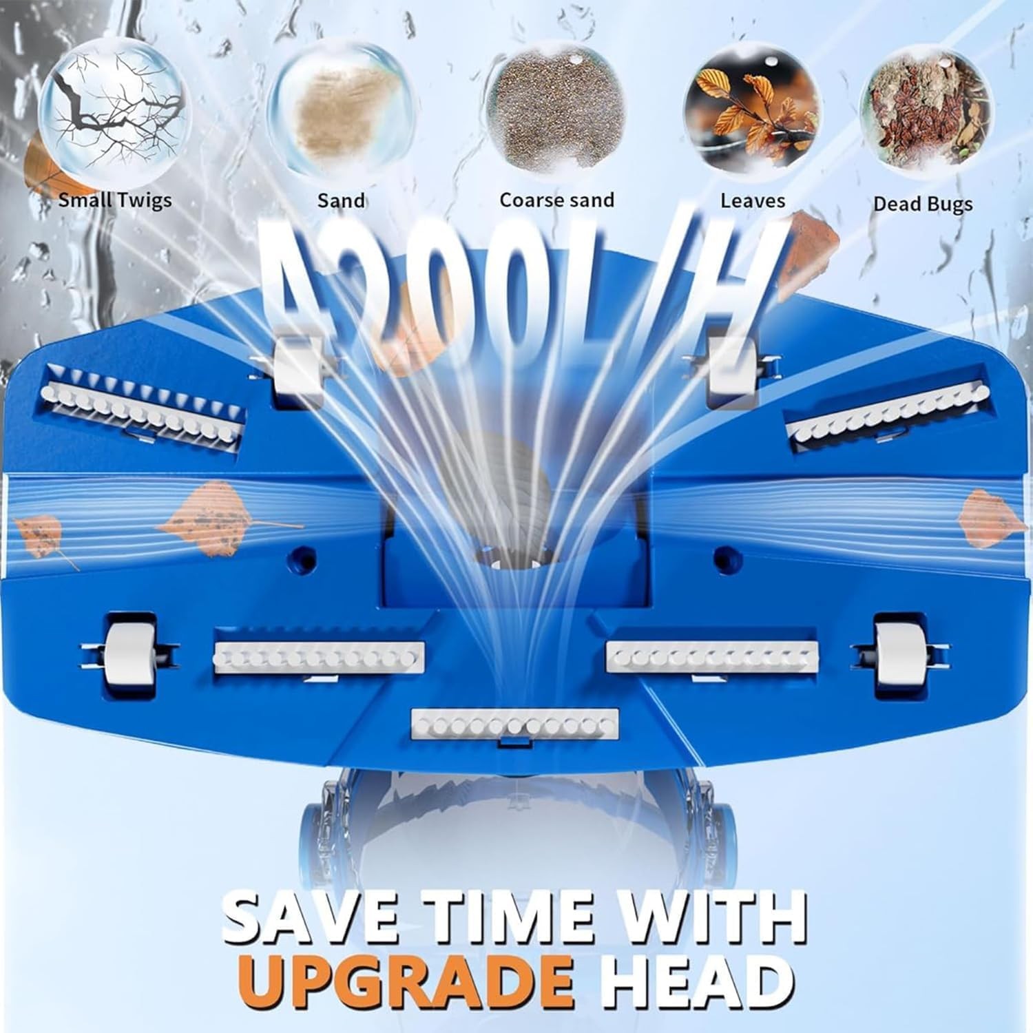 Handheld Pool Vacuum Portable Cordless Rechargeable Swimming Pool Cleaner + Pole