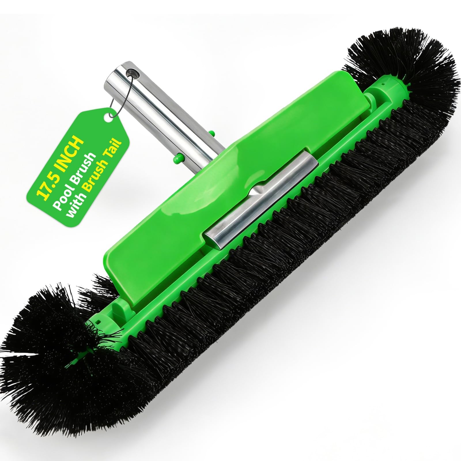17.5&Prime; Heavy Duty Pool Brush for Inground & Above Ground Efficient Wall &