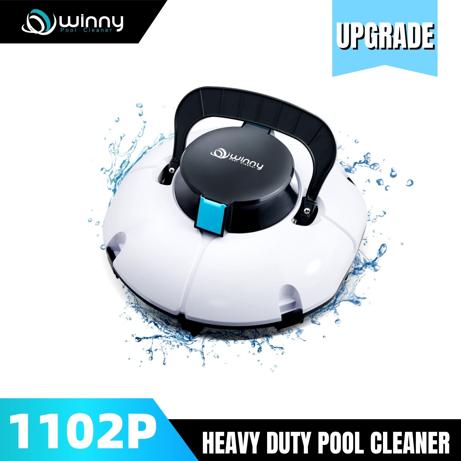UPGRADE 1102P WINNY Pool Cleaner Vacuum Automatic Pool Cleaner 180μm 80mins