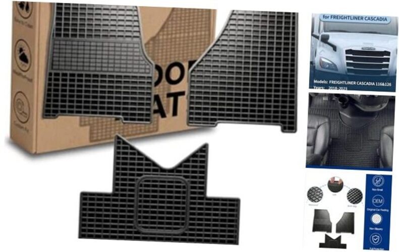 Freightliner Cascadia Floor Mats – Heavy Duty Truck – 116&126 – Model 2018-2023
