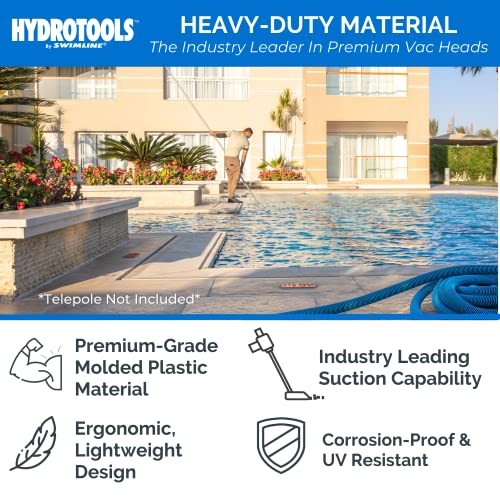 SWIMLINE HYDROTOOLS Manual Pool Vacuum Head Attachment For Inground & Above Grou