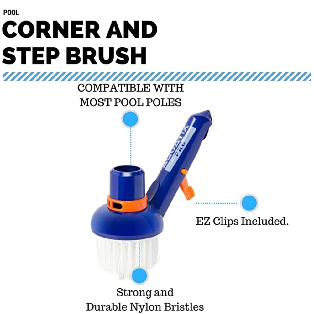 1Pcs Durable Pool Cleaning Tool Brush Head for Pool Steps and Corners
