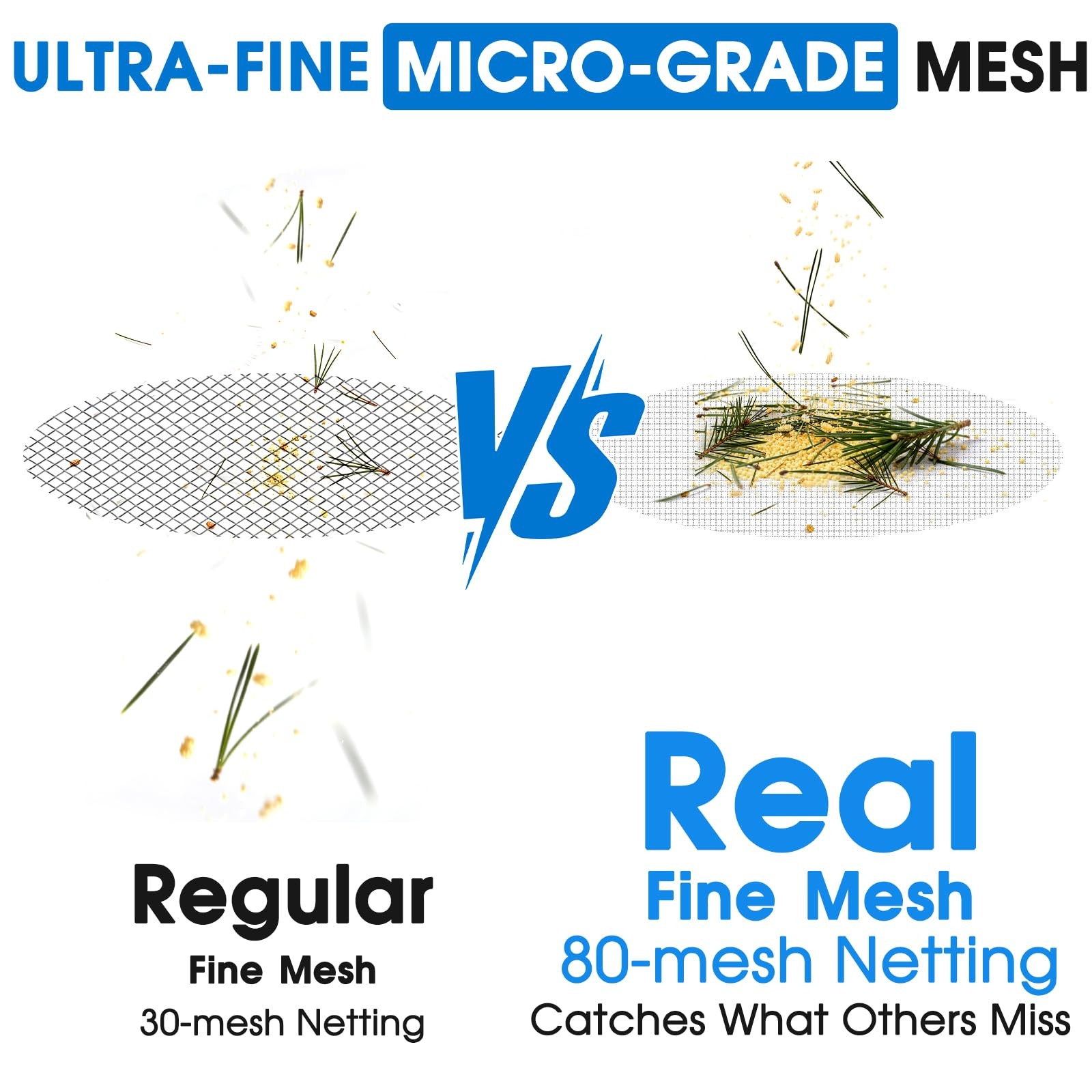 17.5 » Ultra Fine Mesh Pool Skimmer Net Rake for Sand Silt Pollen Debris – Su…