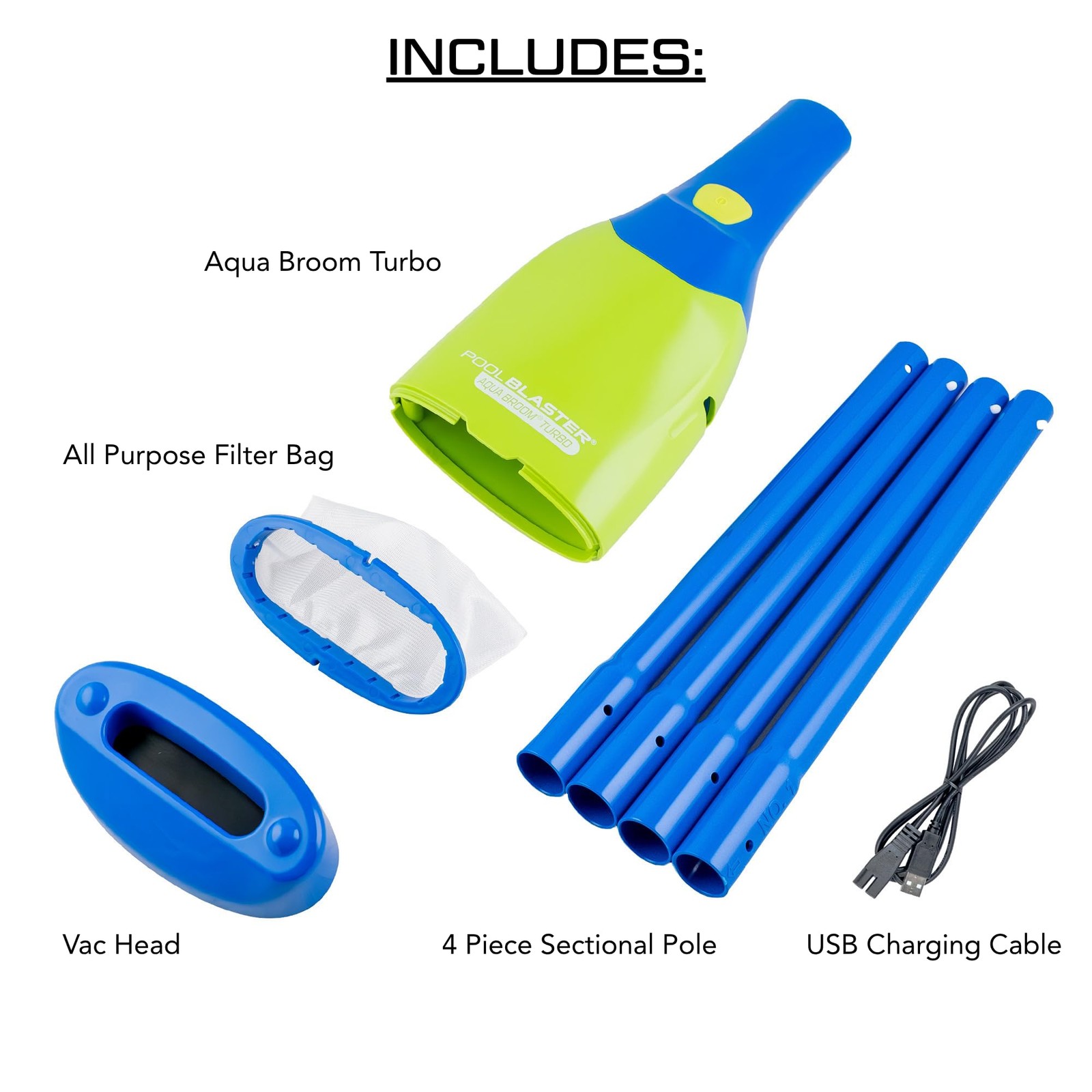 Aqua Broom Turbo Spa Vacuum for Hot Tub Cordless Hoseless Rechargeable USB Ch…