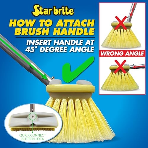 8&Prime; Heavy Duty Cleaning Brush – Durable, High Standard 8&Prime; Brush White – Stiff