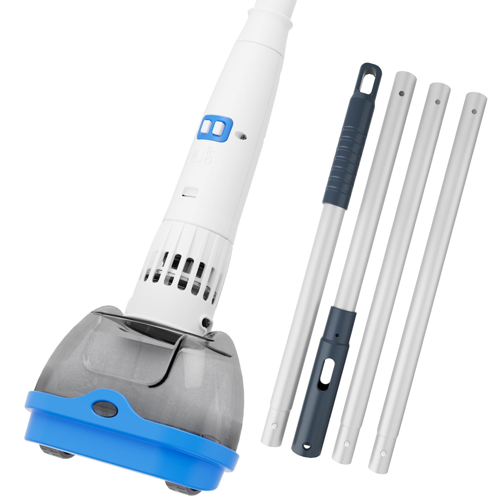 Rechargeable Hot Tub Vacuum Cleaner for Spa – Magnetic Drive System, Blue