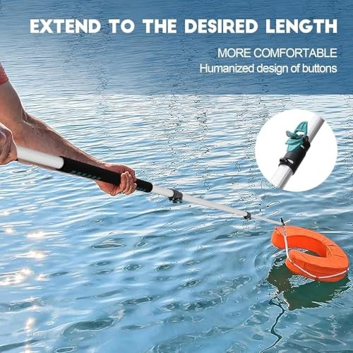 5-12FT 3-Stage Telescopic Aluminum Pole Boat Hook: Versatile Docking Pole for