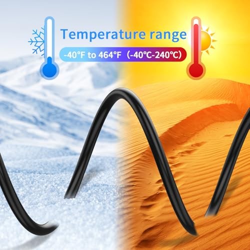 Silicone Vacuum Hose Kit – 6PCS 5FT Vacuum Line (1/8&Prime; 5/32&Prime; 3/16&Prime; 1/4&Prime; Black