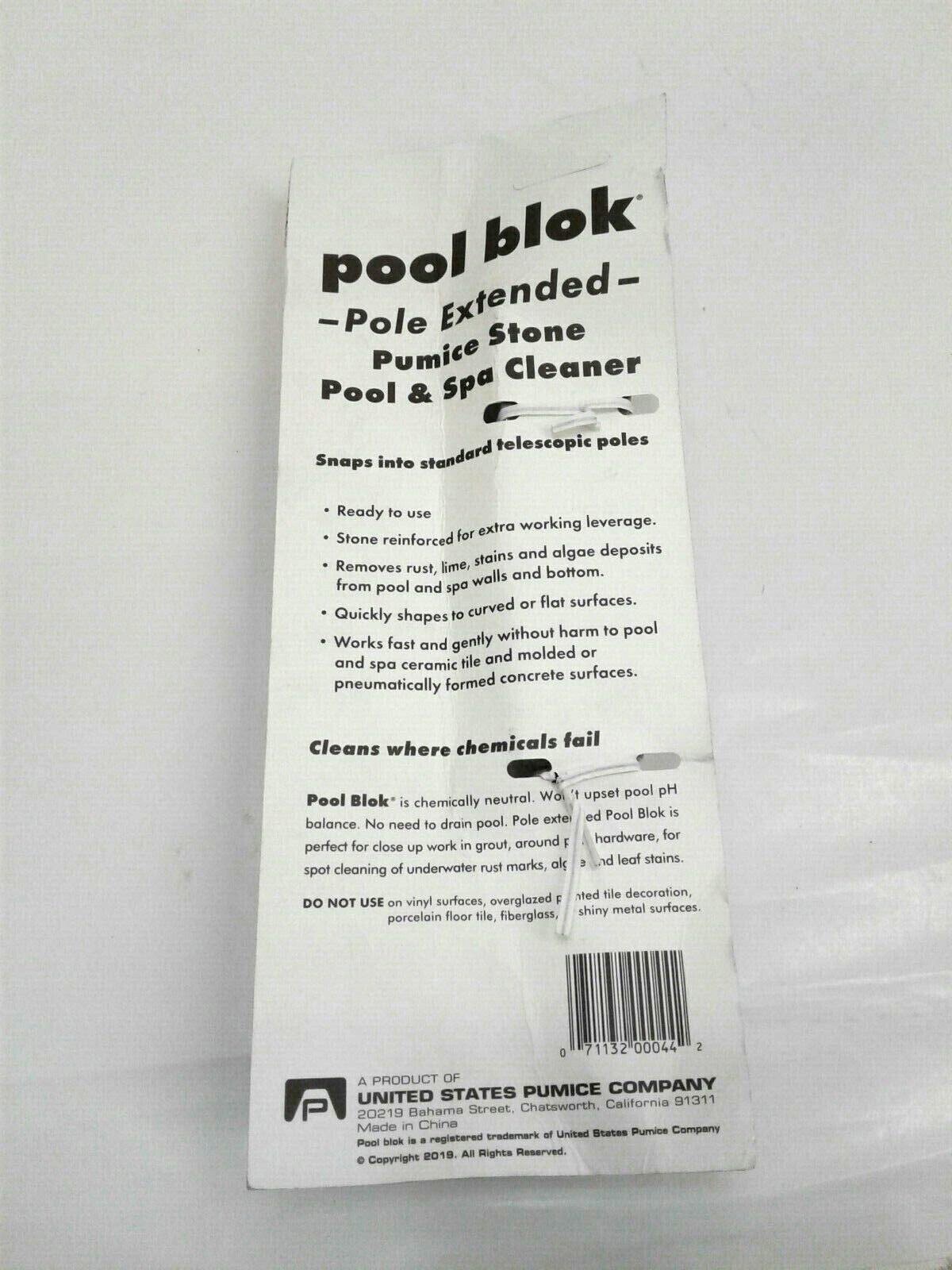 Pool Block Pole Extended Pumice Stone Tile & Concrete Cleaner 6&Prime;x 1.5&Prime;x 1.5&Prime;