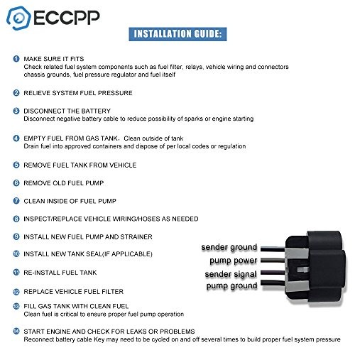 Electric Fuel Pump Module Assembly w/Sending Unit Replacement for 2012 E9094M