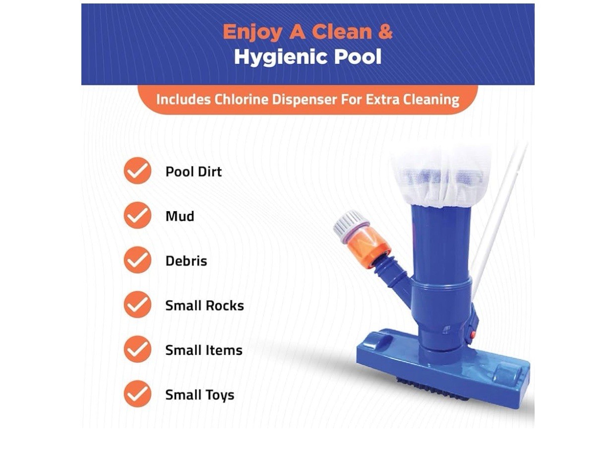 LAZYBOI Zepluxe Portable Hand Held Electric Swimming Pool Handheld Vacuum.
