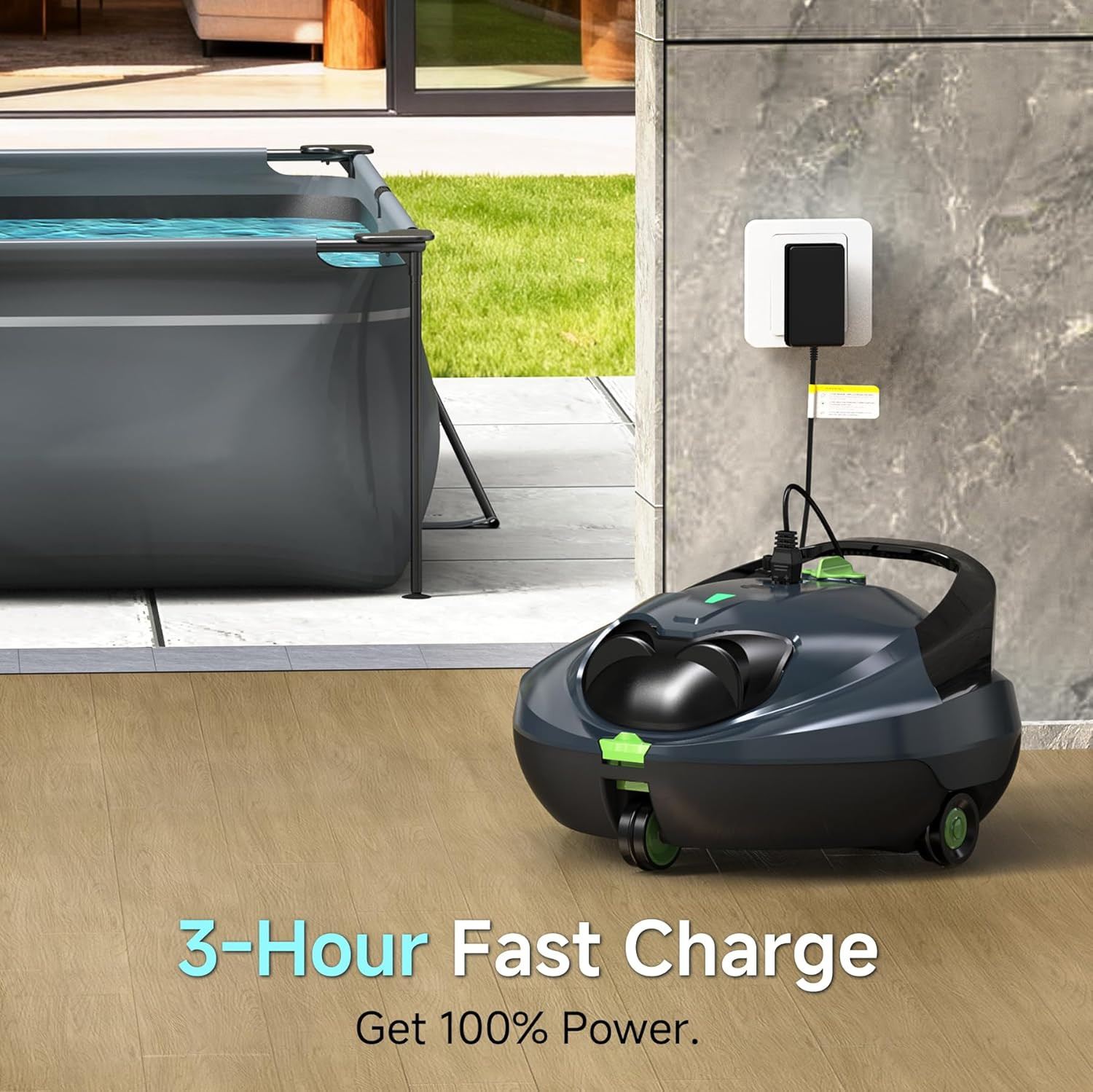 PF1 Cordless Robotic Pool Vacuum Cleaner for above & In-Ground Pools – Triple-La