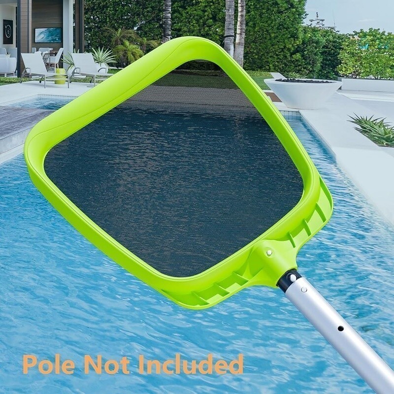 Heavy Duty Pool Skimmer Net Reinforced Frame Nylon Leaf Rake Spa Cleaning Home