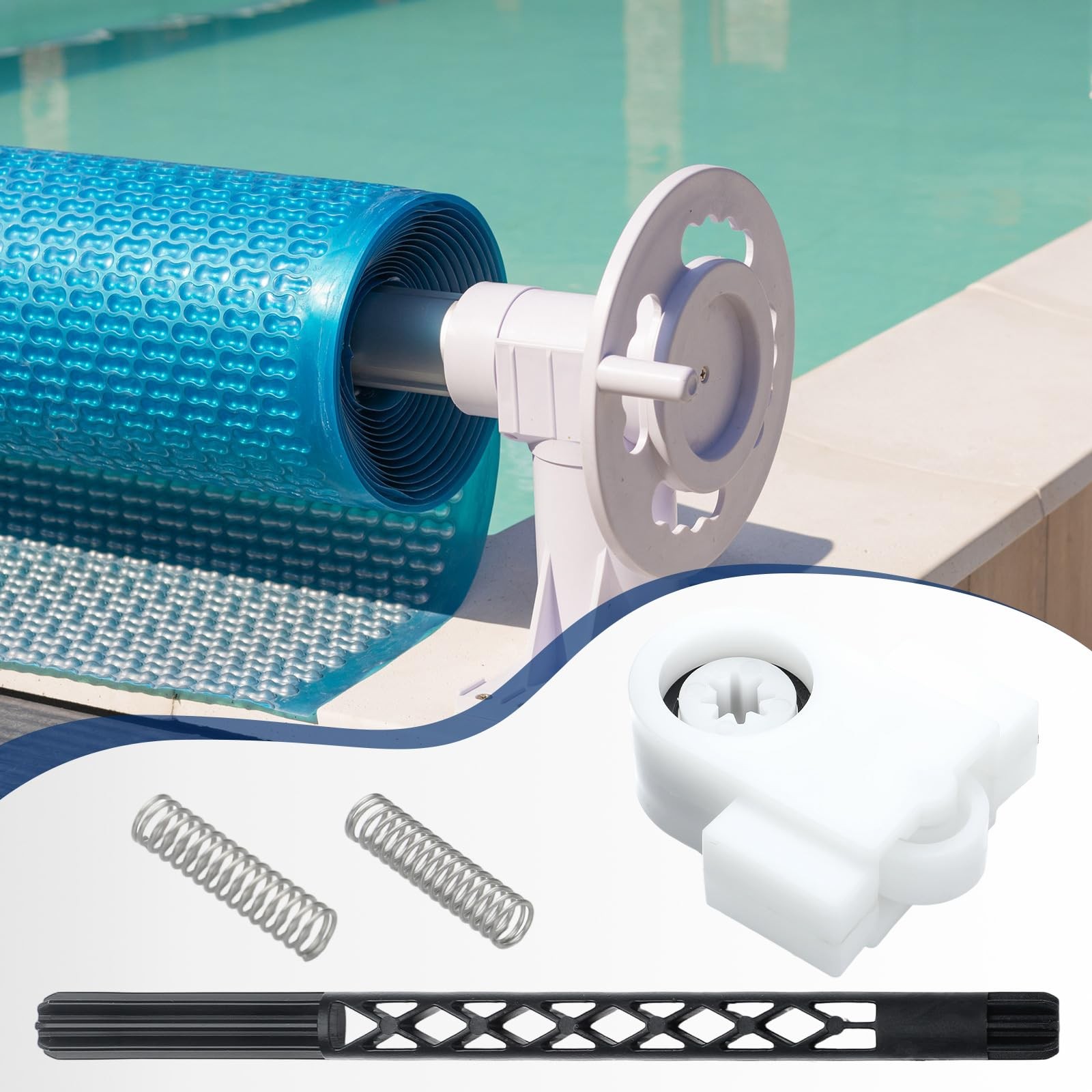 Reallnaive Steering Bracket Roller Replacement Compatible White and Black