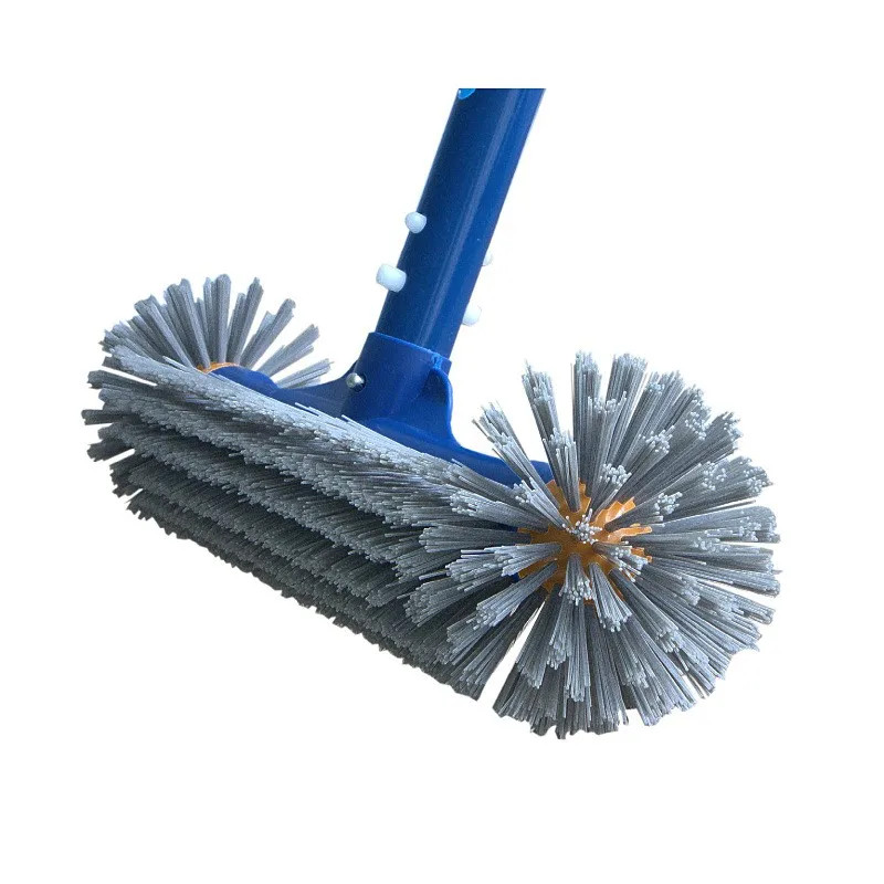 13&Prime; Heavy Duty Pool Brush Head with with Detachable Aluminum Handle for Pool Wal