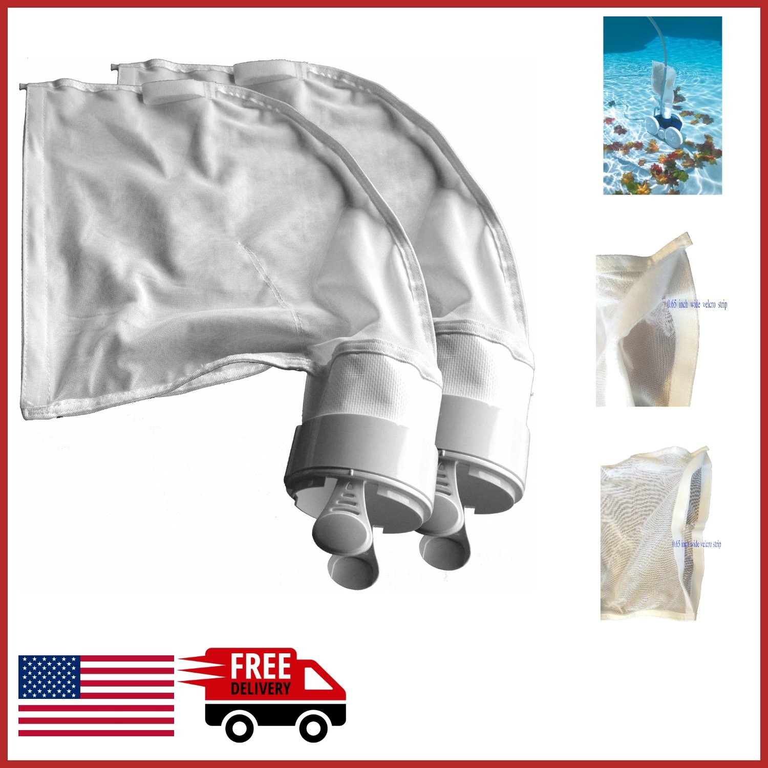 Polaris 280 480 Pool Cleaner All Purpose Bag K16 with Hook and Loop Fastener
