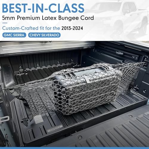 Truck Bed Cargo Net 50&Prime;x18&Prime; for Pickup – Durable Storage Organizer