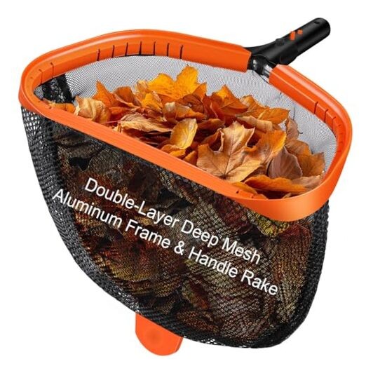 17.5&Prime; Pool Net, Pool Skimmer Net with Double-Layer Netting Bag, Aluminum