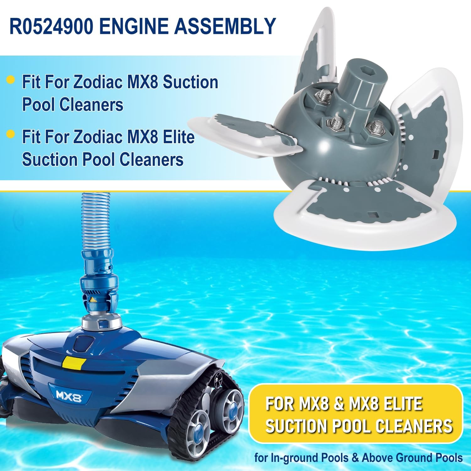 R0524900 Engine Assembly for Zodiac MX8 MX8EL Elite Automatic Suction Side Pool