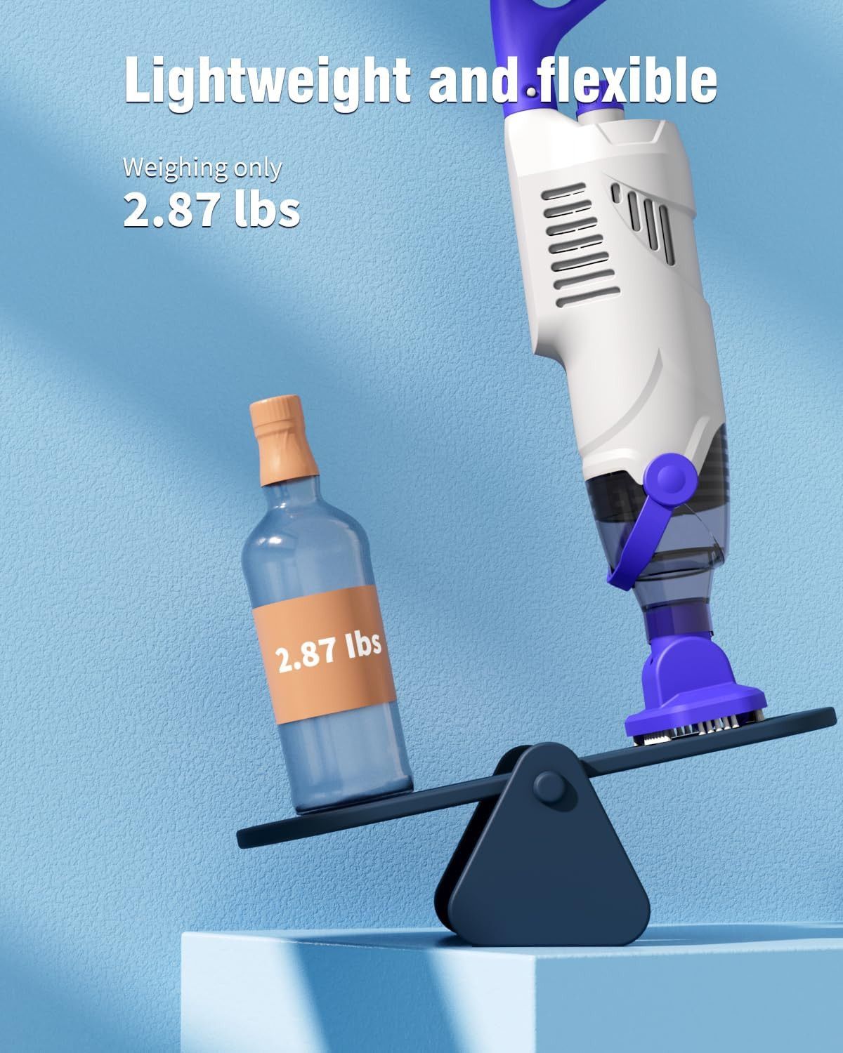 (2026 Upgrade) Little Shark Cordless Pool Vacuum, 60W Motor, 18 GPM Strong Sucti
