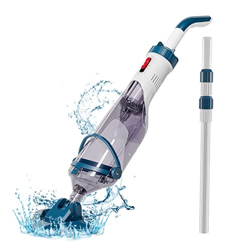 Pool Vacuum for Above Ground Pool with a Telescopic Pole, Running Blue PC10