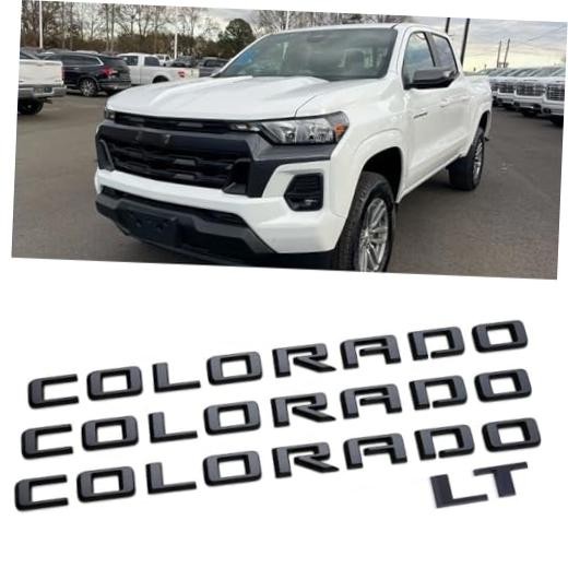 3pack OEM Colorado & LT Emblem 3D Letters Badges fits Replacement 3+LT black