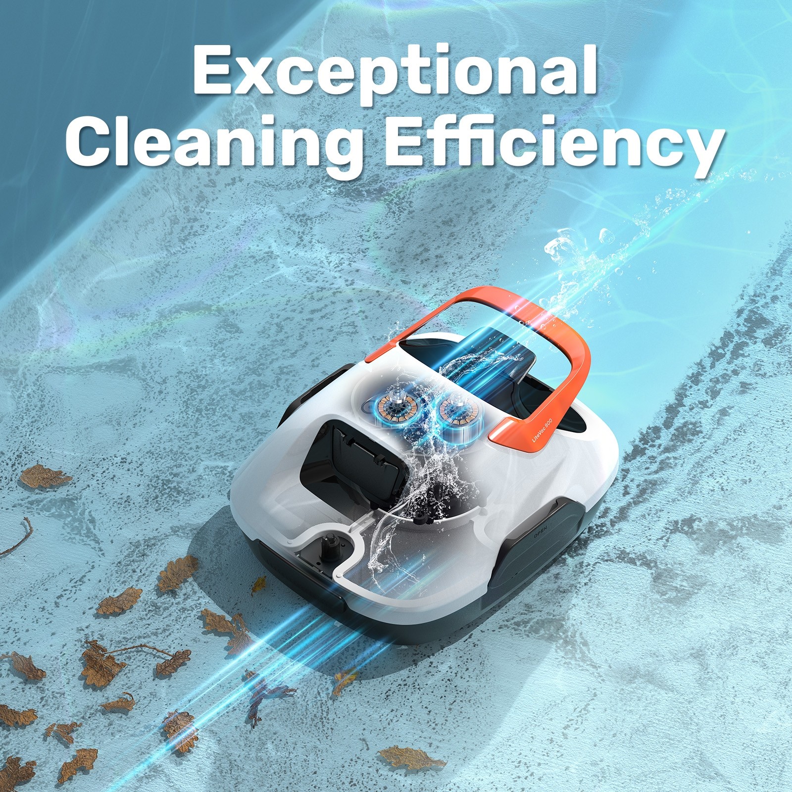 Cordless Pool Robot Cleaner,Self-Parking, 7.5 lbs Lightweight