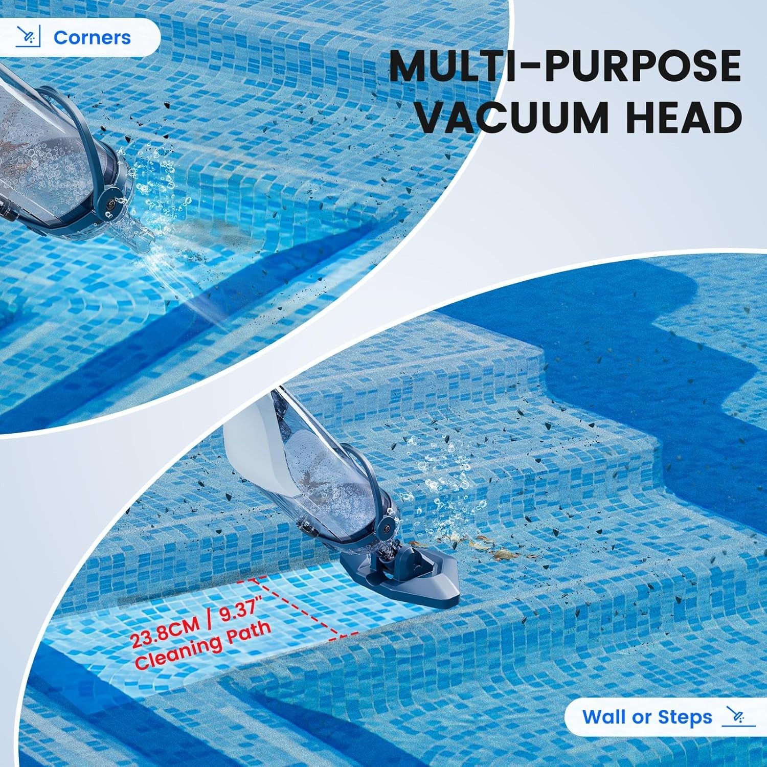 Handheld Cordless Pool Cleaner – 4 Reusable Bags + Fast Recharge, 60 Min Usage