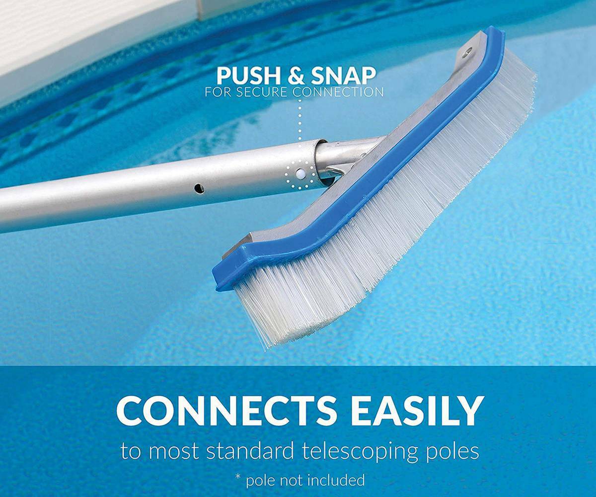 Heavy Duty Pool Brush for Wall & Tile with Reinforced Aluminium Back US STOCK