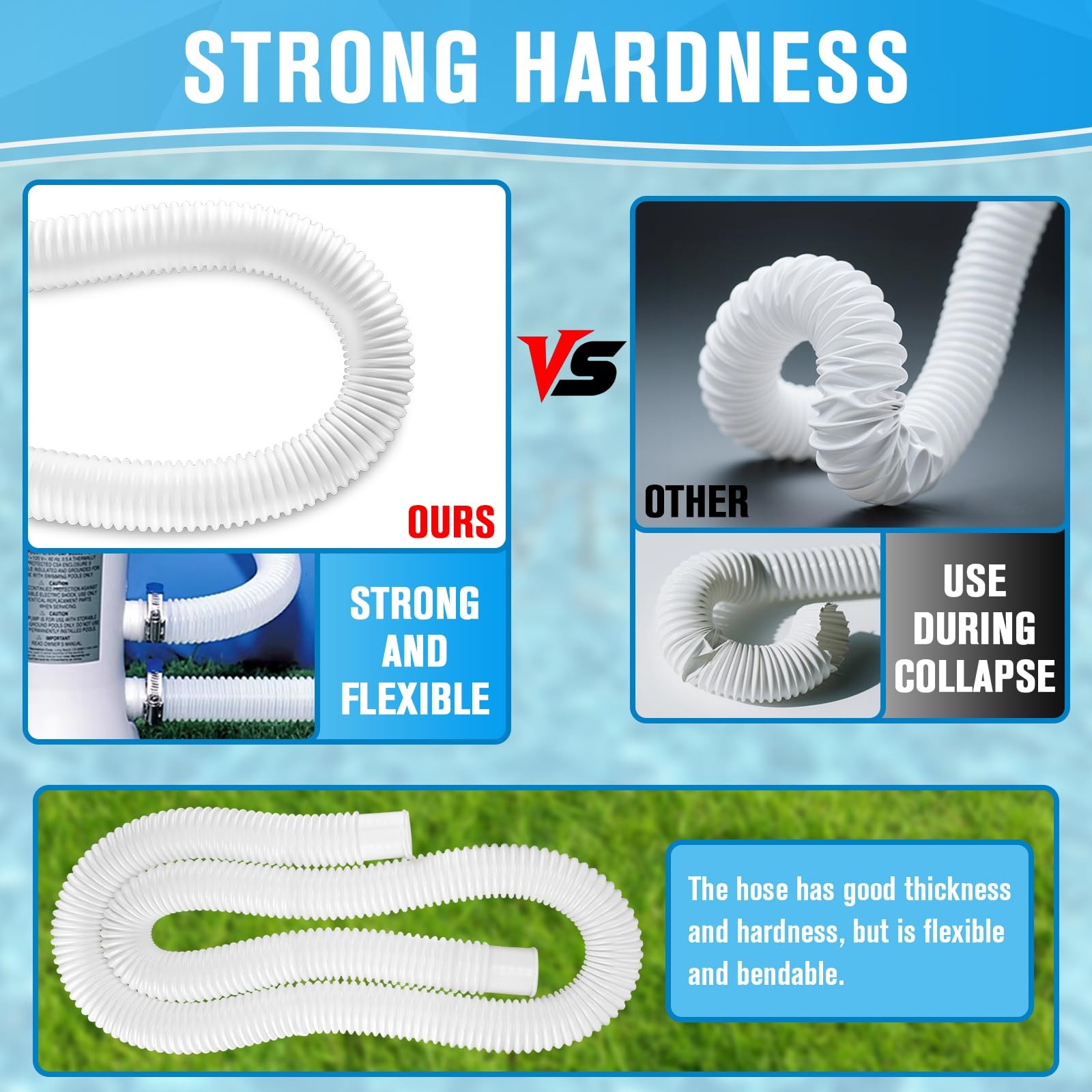 Luckyslycyc Pool Hoses For Above Ground Pools1.25 X 59 Inch Pool Filter