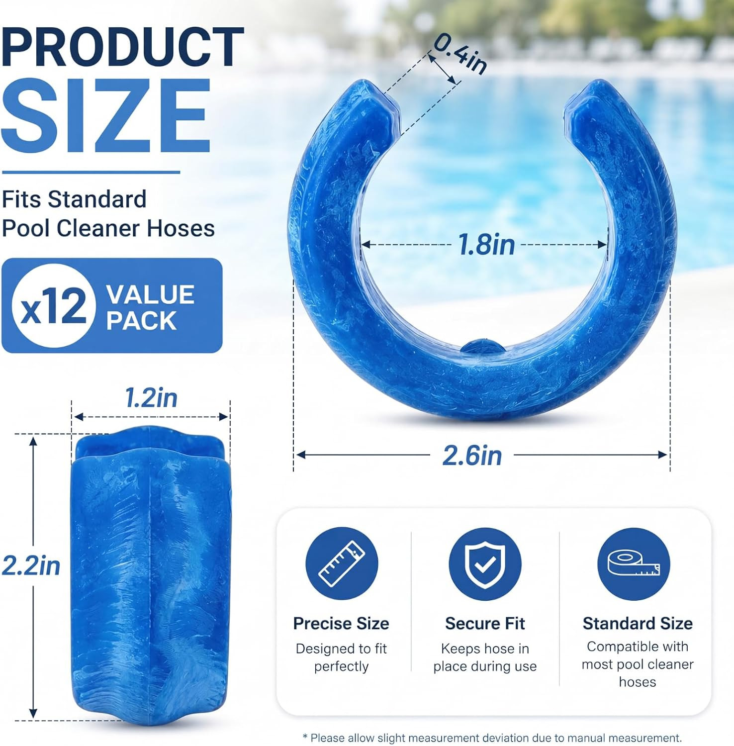 12 Pack Pool Cleaner Hose Weight Compatible with Zodiac W83247, X70105