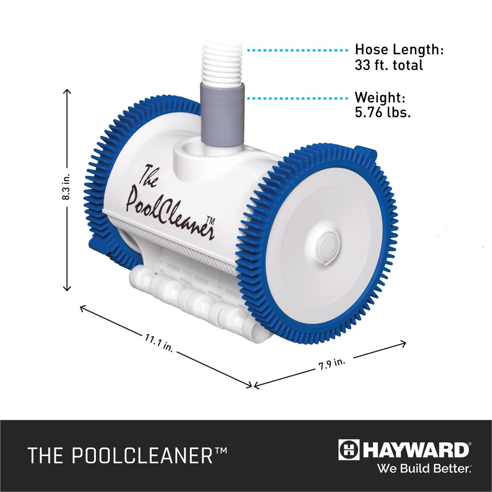 The Hayward W3PVS20JST The PoolCleaner 2x Suction Side Pool Cleaner, 2WD