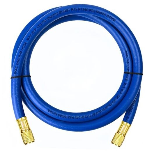 2026 Upgraded 3/8&Prime; HVAC Vacuum Hose,72&Prime; Refrigerant Charging Blue 6Ft