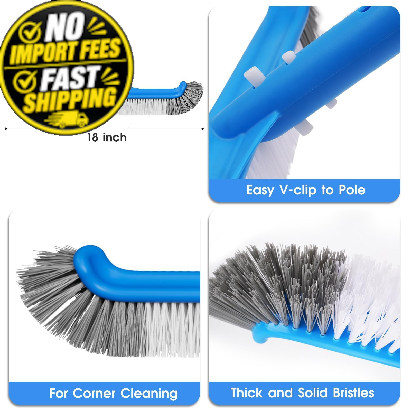3-in-1 TidyMister Pool Cleaning Kit – 18 » Set(without pole), Blue