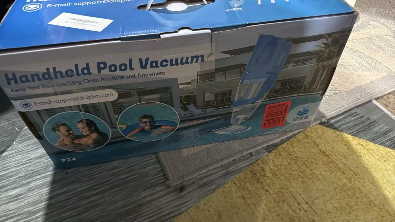 Cordless Handheld Pool Vacuum Cleaner with Telescopic Pole, 26.5 GPM Powerful Su