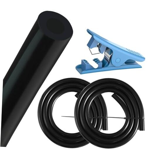 Silicone Vacuum Hose Automotive,3mm 4mm 5mm 1/8&Prime;(3mm)+Tube Cutter-10Feet Black