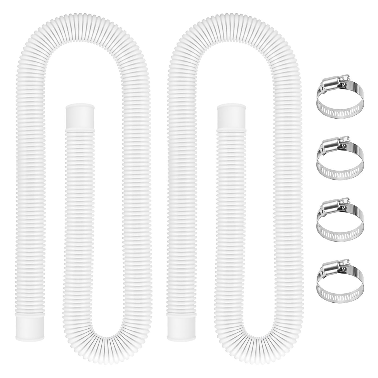 Alocs Pool Hoses For Above Ground Pools 1.5 Diameter X 59 Long 2 Pack 1.5 Inch