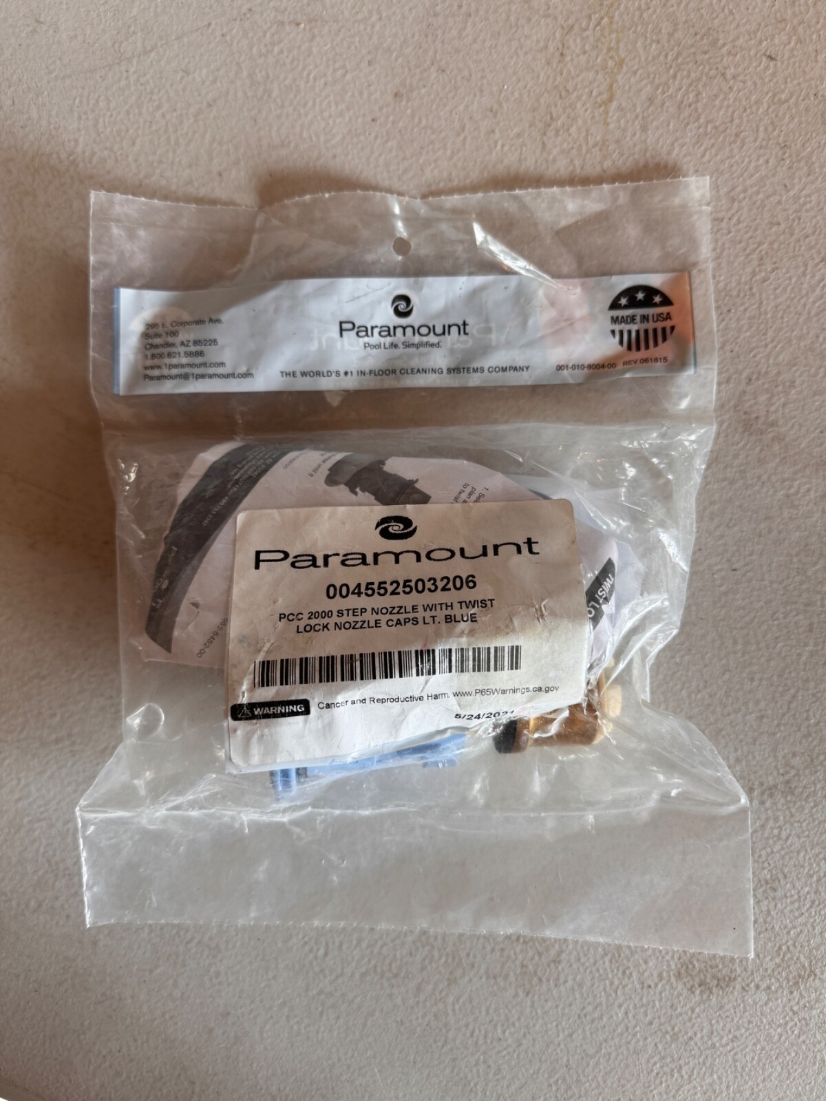 Paramount PCC 2000 Step Nozzle with Nozzle Caps – Light Blue # 004552503206
