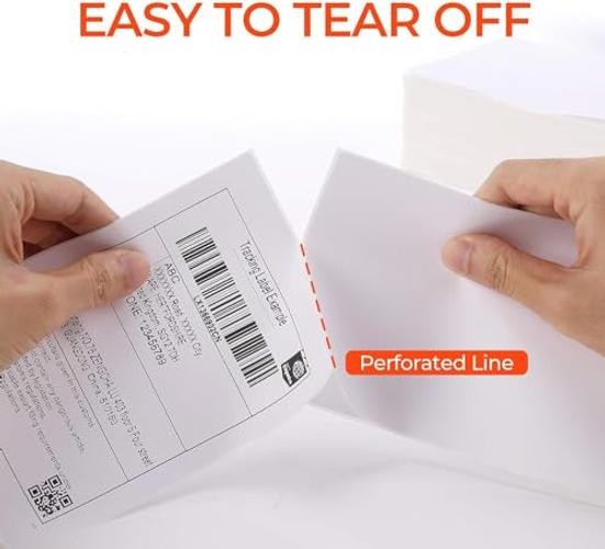 Thermal Direct Shipping Label (Pack of 500 4×6 Per Fanfold) White