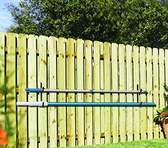 Pool Pole Hanger Premium Aluminium Holder Set by , Ideal Hooks for 4pc Black