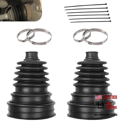 2 PCS CV Axle Boot, Leak Proof Wear Resistant Bushing, No-opening External